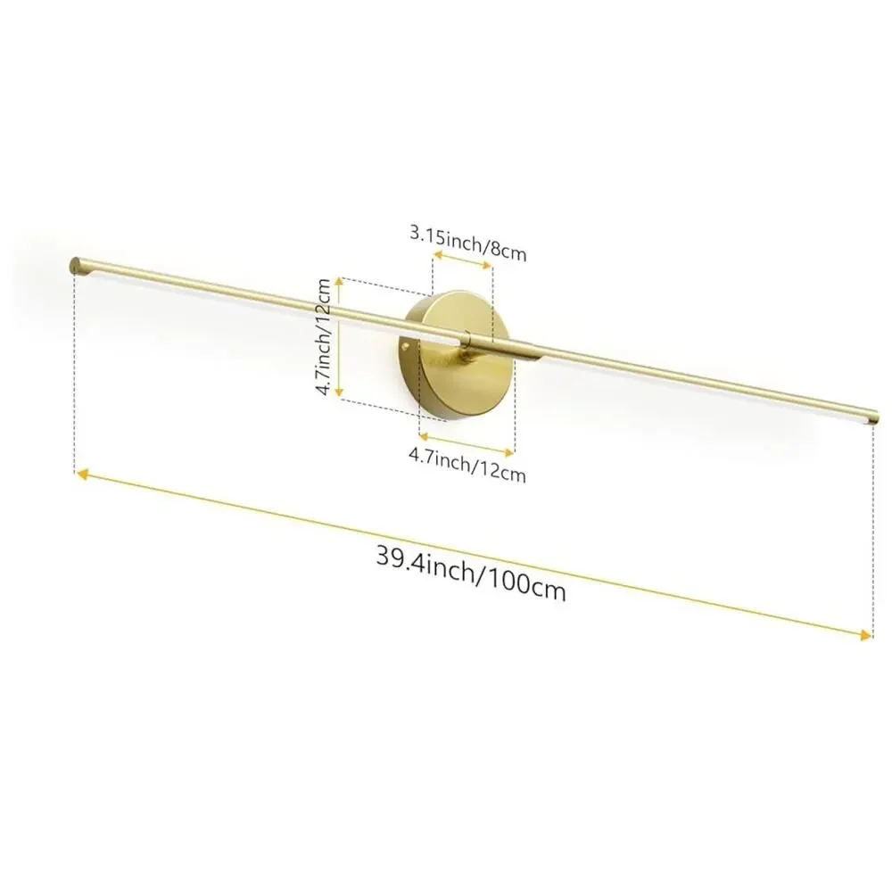 Gold Bathroom Sconce Vanity Light Bar Over Mirror
